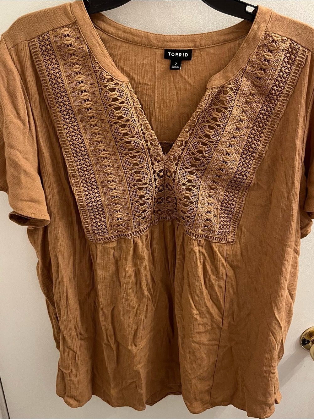 Torrid Crinkle Gauze Flutter Sleeve Top
Size 2X - Picture 4 of 7
